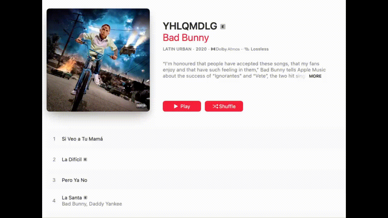 Apple Music Album Motion Preview